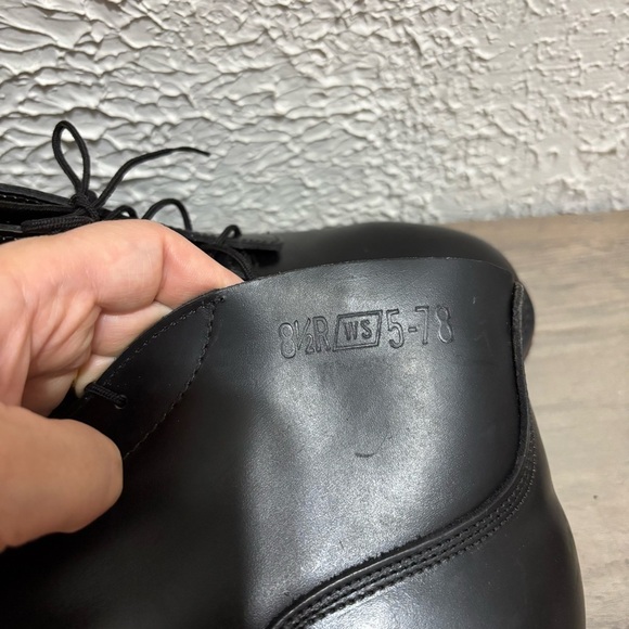 VINTAGE Men\'s Biltrite Steel Toe EH Chukka Work Leather Black Ankle Boots Sz 8.5 main image 6